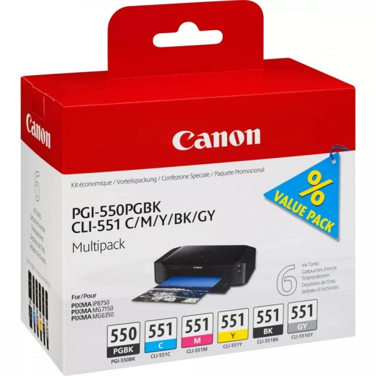 Canon Multipack PGI-550/CLI-551 PGBK/C/M/Y/BK/GY