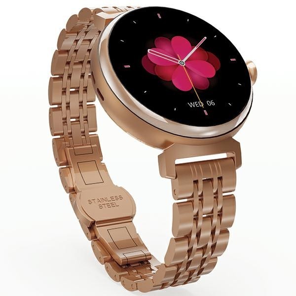 HiFuture Smartwatch Aura Amoled damski różowo-złoty