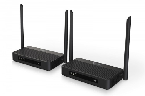 Digitus Przedłużacz / Extender HDMI bezprzewodowy z KVM do 100m | UHD 4K@60Hz | Audio | Niskie opóźnienie 16ms (Zestaw)