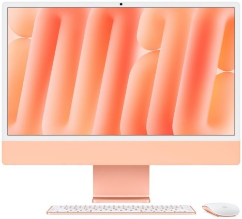 Apple iMac 24 cale: M4 10/10, 16GB, 256GB SSD - Pomarańczowy