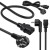 Qoltec Kabel zasilający | wtyczka kątowa SCHUKO CEE 7/7 (E/F) | IEC C13 | 3x0.75mm2 | czysta miedź Cu | 1.8m