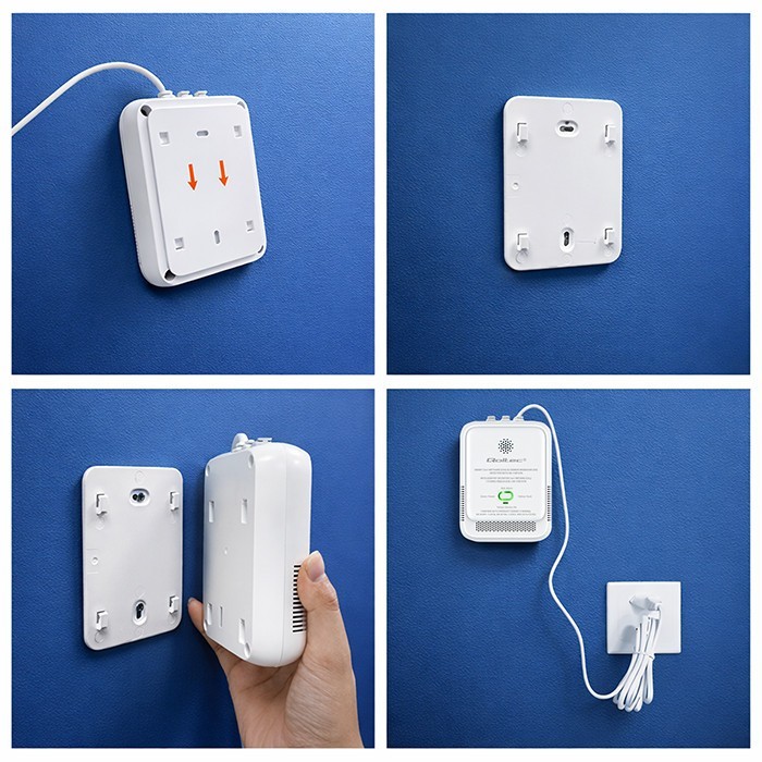 Qoltec Czujnik wycieku gazu ziemnego i tlenku węgla (czadu) | Tuya | Wi-Fi | alarm 85dB | LED