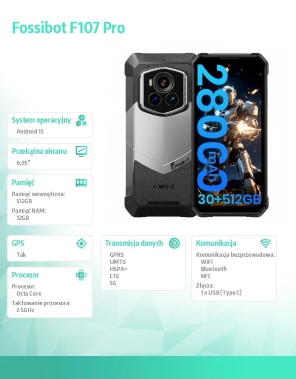 Fossibot Smartfon F107 Pro CH