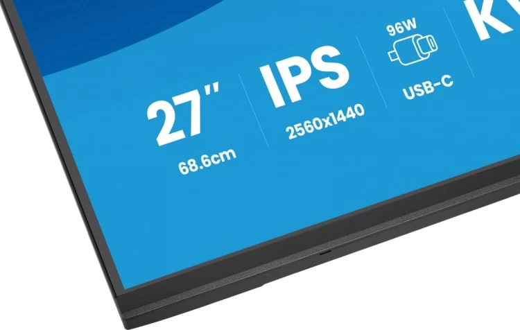 IIYAMA Monitor  27 cali XB2797QSNP-B1 IPS,QHD,USB-c Dock 96W,HDMI, 350cd,1ms, DP, DisplayPort x1 (Daisy Chain MST max. 2560 x1440), USB HUB x4, RJ45