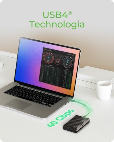 IcyBox Obudowa SSD IB-1920M-C42 NNVMe SSD , USB4 GEN 3x2 (40GB)