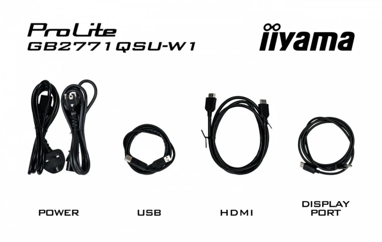 IIYAMA Monitor  27 cali GB2771QSU-W1 QHD,Fast IPS,200Hz,HAS (150) PIVOT,     2xUSB 3.2, 2xUSB C, 0,5ms, 2xHDMI, DP, 350cd,Adaptive G-SYNC - 2560 x 144