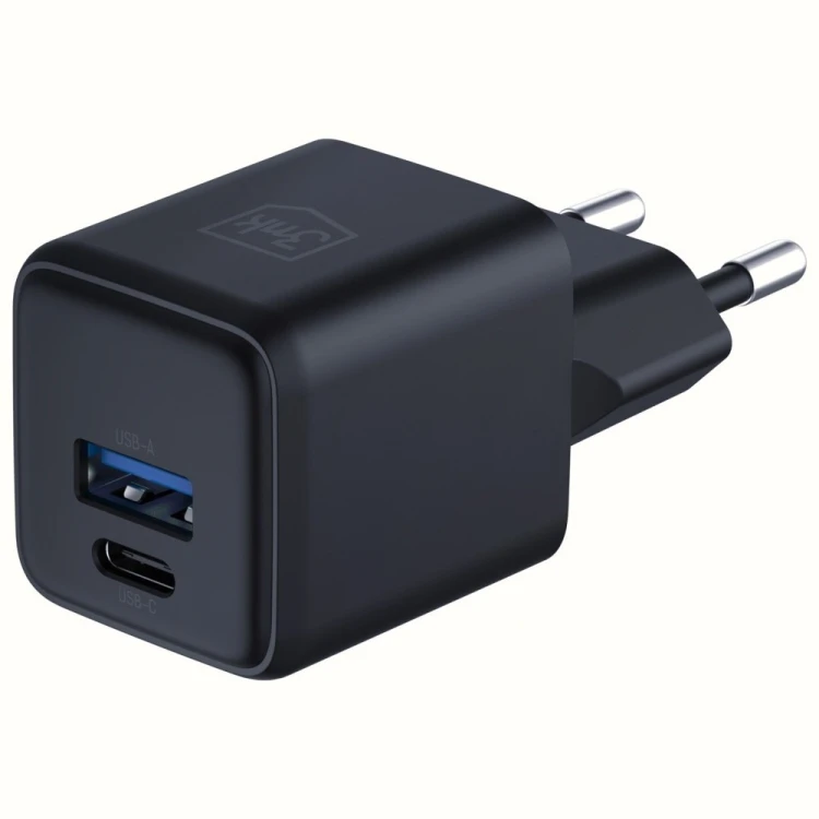 3MK Ładowarka sieciowa Hyper GaN 20W 1xUSB-A 1xUSB-C PD QC4+ czarna