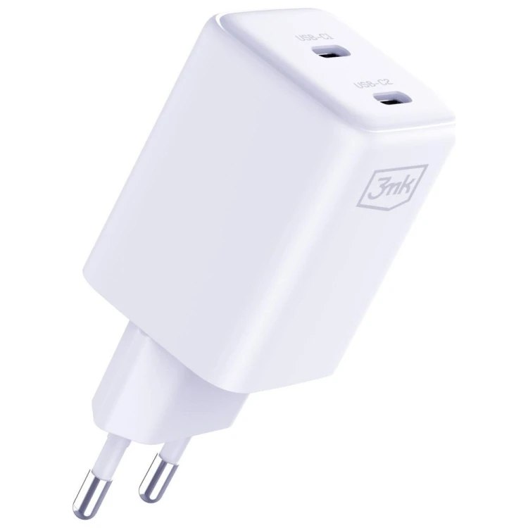 3MK Ładowarka sieciowa Hyper Charger PD 45W GaN QC4+ PPS 2C biała