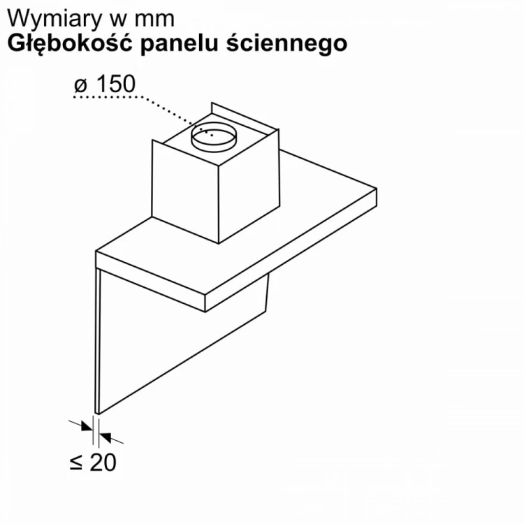Bosch Okap DWB63BC30 Serie2 60 cm Metallook
