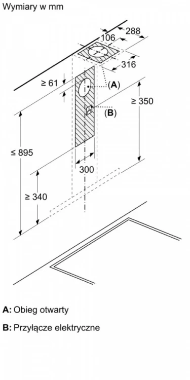 Bosch Okap DWB63BC30 Serie2 60 cm Metallook