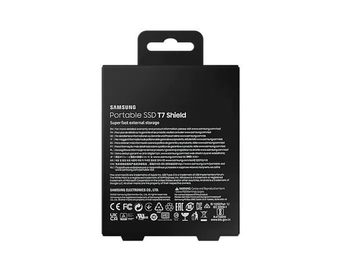 Samsung Dysk SSD T7 Shield 2TB USB 3.2, czarny