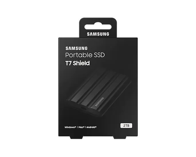 Samsung Dysk SSD T7 Shield 2TB USB 3.2, czarny