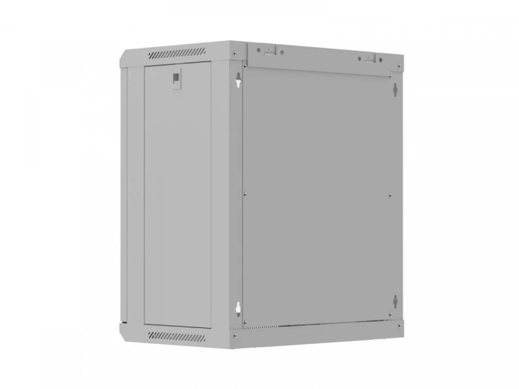 Lanberg Szafa instalacyjna rack wisząca 19 cali 12U 540x350 szara drzwi przeszklone (flat pack)