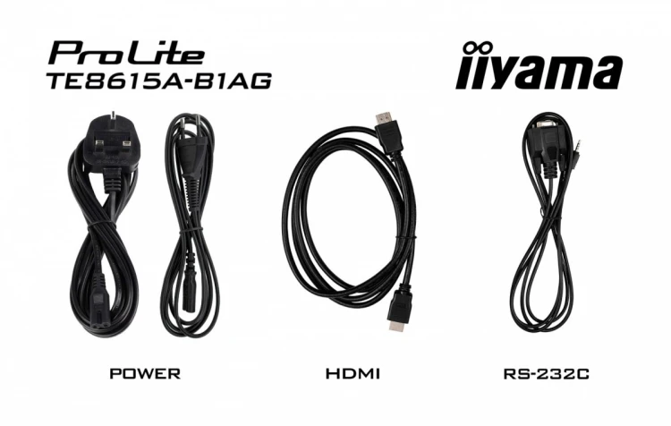 IIYAMA Monitor interaktywny 86 cali TE8615A-B2AG IPS,4K,40pkt,550cd,DeepContrast-IR+,    HDMI x2,DP,USB-C, 2 x 20W, OPS Slot x1, 5xUSB, 2xRJ45,8-Array