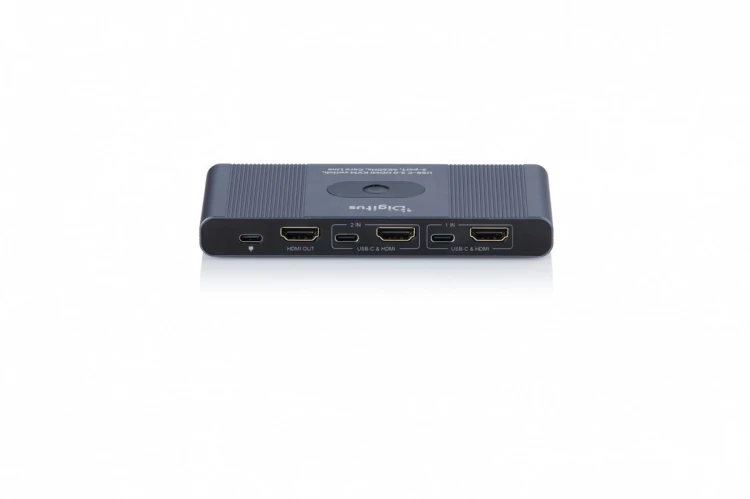 Digitus Przełącznik / Switch KVM HDMI 2x1 | UHD 4K@60Hz | 3x USB-A 3.1 Gen1 | 1x USB-C USB 3.1 Gen1 | Audio | Core Line