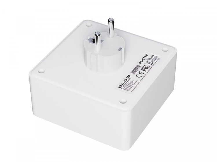 BLOW Rozgałęźnik R-20 PR 2-GNIAZDA + 2USB + USB-C biały