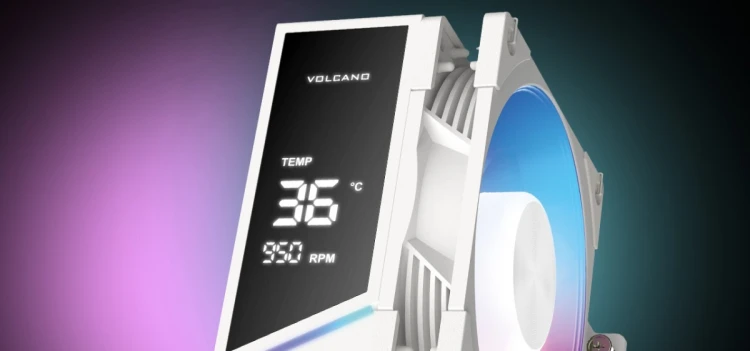 MODECOM Chłodzenie powietrzne Volcano 0C T202 LCD ARGB 120 białe