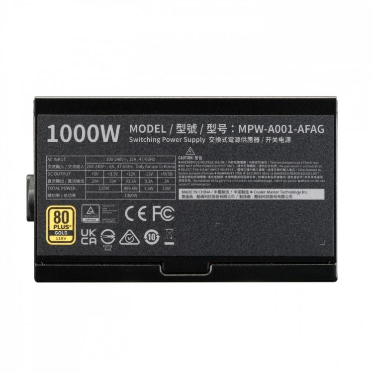 Cooler Master Zasilacz modularny Elite Gold 1000W ATX 3.1 80 Plus Gold