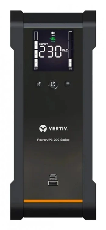 Vertiv PowerUPS 200, 1600VA/1000W, 230V, Line Interactive, 6 Schuko