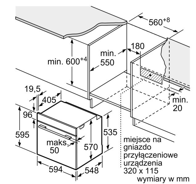 Bosch Piekarnik HBA372EB4  czarny AirFry