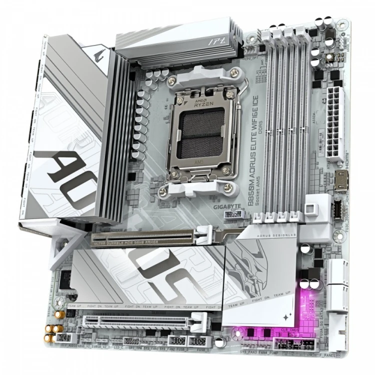 Gigabyte Płyta główna B850M A ELT WF6E ICE HDMI/DP M2 m.ATX