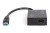 Digitus Karta sieciowa przewodowa USB 3.0 A do RJ45 Gigabit SFP Ethernet 1 Gbps Fiber Chipset RTL8153