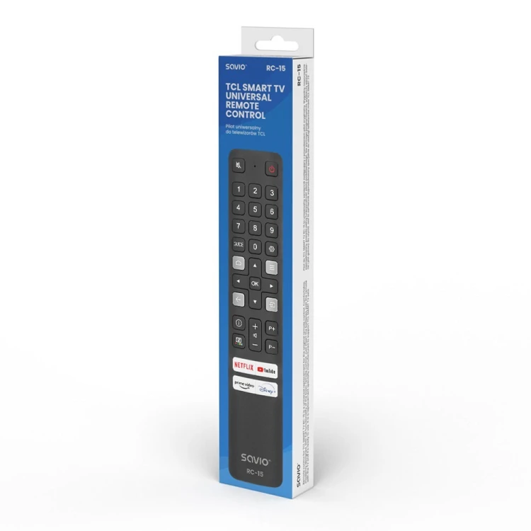 Savio Pilot uniwersalny/zamiennik do TV TCL, Smart TV, RC-15