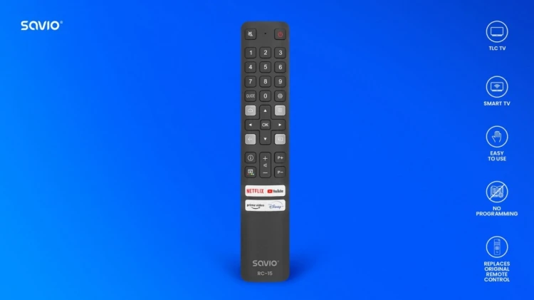 Savio Pilot uniwersalny/zamiennik do TV TCL, Smart TV, RC-15