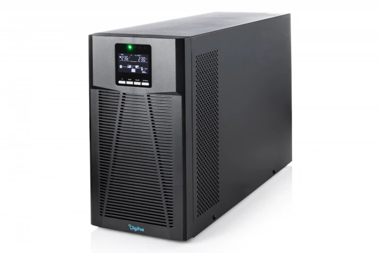 Digitus Zasilacz awaryjny UPS Online Tower 19" LCD 2000VA/2000W 4x12V/9Ah 8xC13 1xC14 USB RS232 RJ45 GŁ.460mm