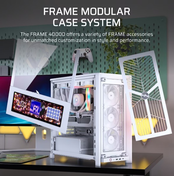 Corsair Obudowa FRAME 4000D RS Wood Mid-Tower White/Oak
