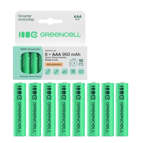 Green Cell Akumulatorki paluszki 8xAAA HR03 950mAh