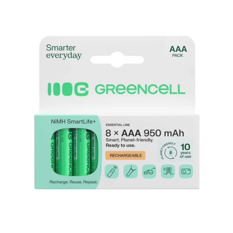 Green Cell Akumulatorki paluszki 8xAAA HR03 950mAh