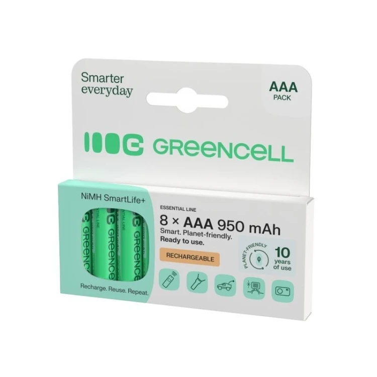 Green Cell Akumulatorki paluszki 8xAAA HR03 950mAh
