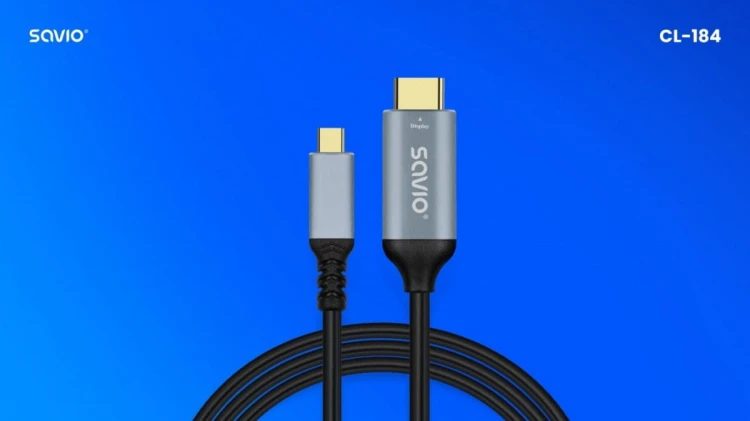 Savio Kabel USB-C do HDMI v2.0b, 3m, miedź CL-184