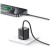 USAMS Ładowarka sieciowa JC Series CC264 30W GaN Fast Charger wbudowanykabel USB-C czarna