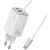 USAMS Ładowarka sieciowa JC Series CC266 65W GaN Fast Charger wbudowanykabel USB-C biała