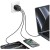 USAMS Ładowarka sieciowa JC Series CC266 65W GaN Fast Charger wbudowanykabel USB-C biała