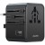 USAMS Ładowarka travel adapter 17W CC308 USB-C + USB-A 4w1 US/AU/EU/UK czarna