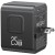 USAMS Ładowarka Travel Adapter 25W US/AU/EU/UK 2xUSB-C czarny 4w1