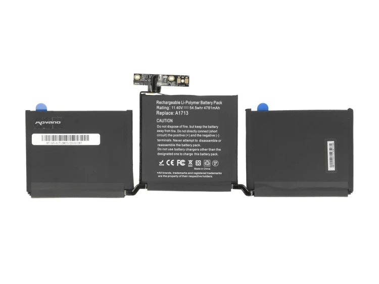 Movano Bateria A1713 do Apple MacBook Pro 13 A1708 - 4781 mAh (54.5 Wh)