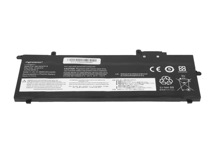 Movano Bateria L17C6P71 do Lenovo Thinkpad X280 A285 - 3900 mAh (44 Wh)