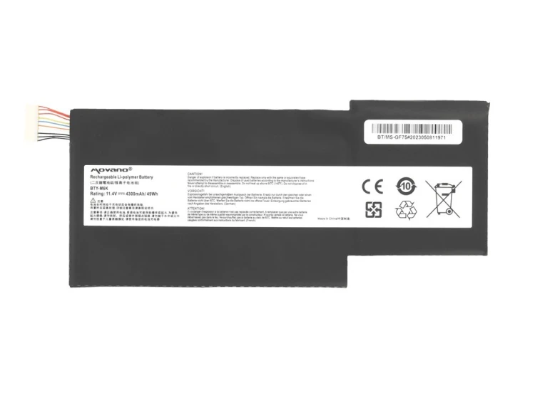 Movano Bateria BTY-M6K MS-17B4 do MSI GS63VR GS73 GF75 - 4300 mAh (49 Wh)