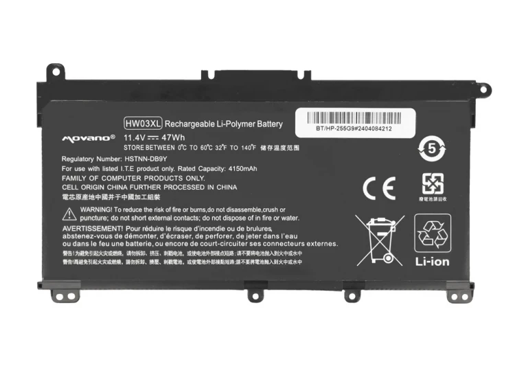 Movano Bateria HW03XL do HP do 15-EG 15-EH 15T-EG 15Z-EH 17-CN 17-CP 17T-CN 17Z-EH - 4150 mAh (47 Wh)