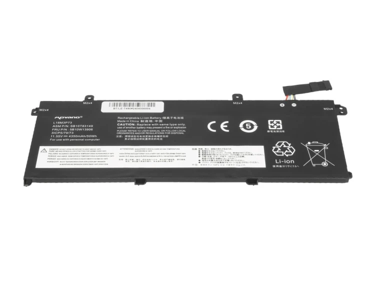Movano Bateria L18M3P73 do Lenovo ThinkPad T490 T495 P43s P14s - 4350 mAh (50 Wh)