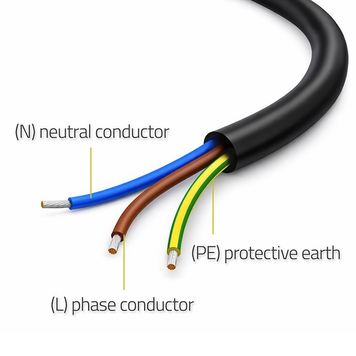 Qoltec Kabel zasilający SCHUKO CEE 7/7 (E/F) | miedź Cu | odizolowany lutowany | 3x1.0mm2 | 1.8m