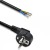 Qoltec Kabel zasilający | wtyczka kątowa SCHUKO CEE 7/7 (E/F) | miedź Cu| odizolowany lutowany | 3x1.0mm2 | 1.8m