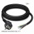Qoltec Kabel zasilający | wtyczka kątowa SCHUKO CEE 7/7 (E/F) | miedź Cu| odizolowany lutowany | 3x1.0mm2 | 1.8m