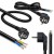 Qoltec Kabel zasilający | wtyczka kątowa SCHUKO CEE 7/7 (E/F) | miedź Cu| odizolowany lutowany | 3x1.0mm2 | 1.8m
