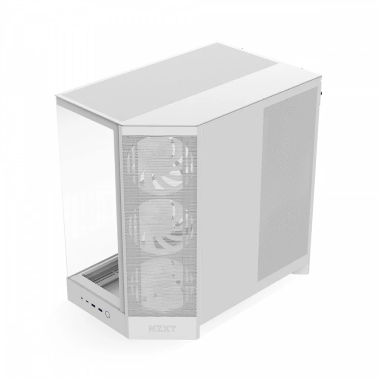 NZXT Obudowa H9 FLOW RGB Midi tower z oknem biała