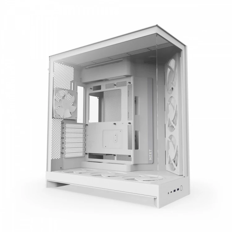 NZXT Obudowa H9 FLOW RGB+ Midi tower z oknem biała